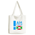 thumbnail image 1 of I Am From Burundi Tote Canvas Bag Shopping Satchel Casual Handbag, 1 of 3