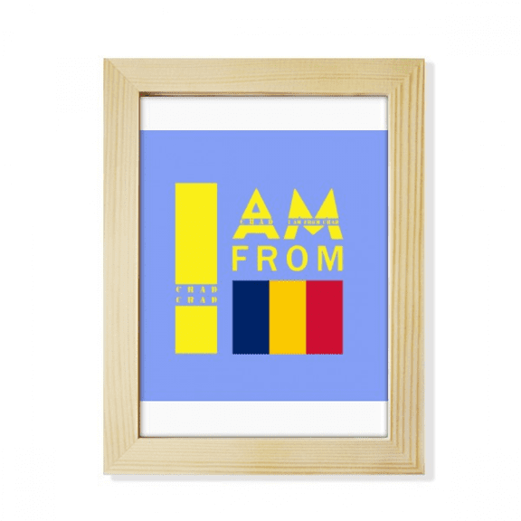 I Am From Chad Art Deco Fashion Desktop Adorn Photo Frame Display Art Painting Wooden