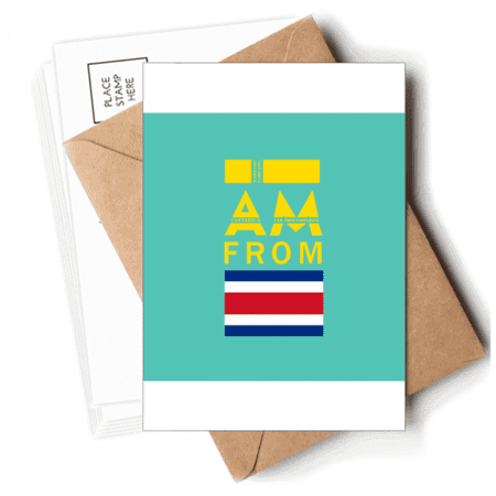 I Am From Costa Rica Art Deco Fashion Postcards Envelopes Blank Note Cards Mailing