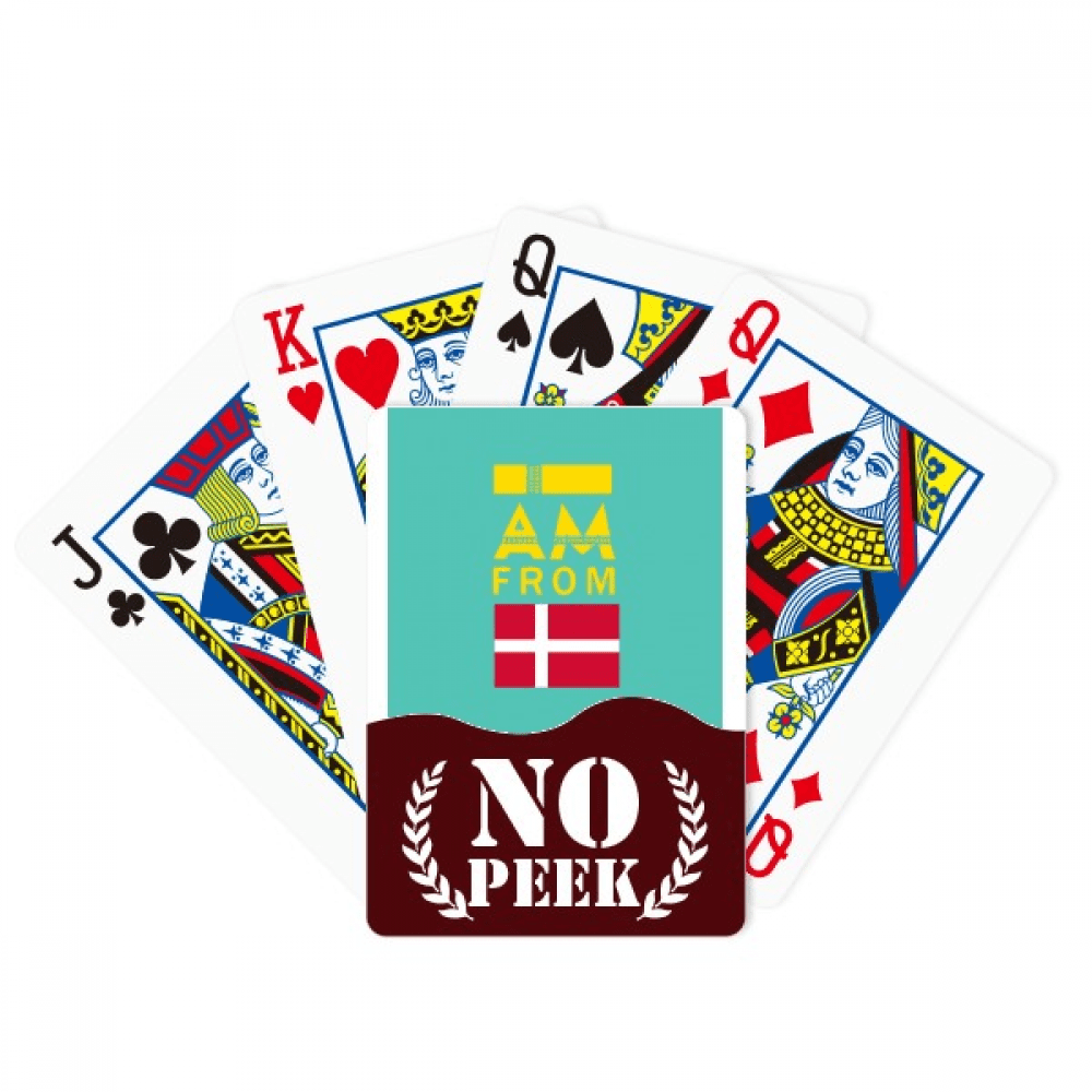 I Am From Denmark Art Deco Fashion Peek Poker Playing Card Private Game