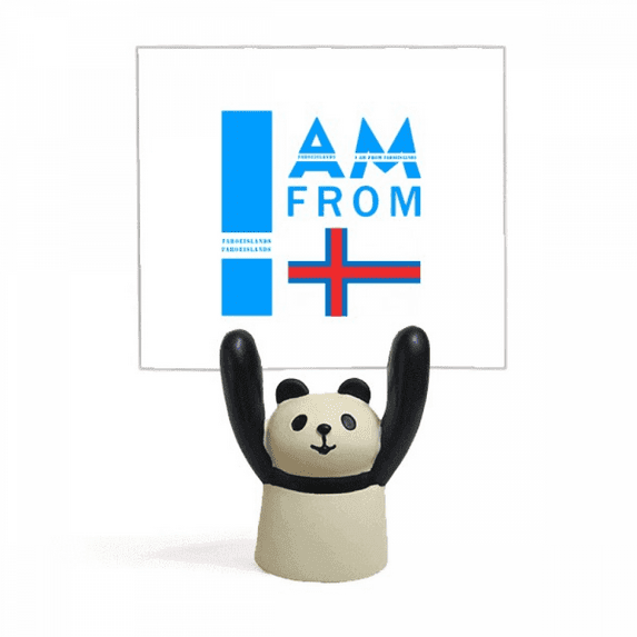 I Am From Faroe Islands Art Deco Fashion Memo Holder Cartoon Animal Panda Stand Decoration