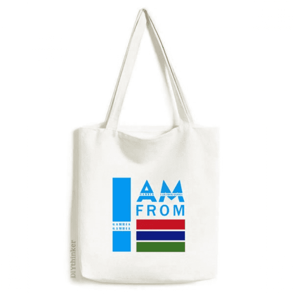 I Am From Gambia Tote Canvas Bag Shopping Satchel Casual Handbag
