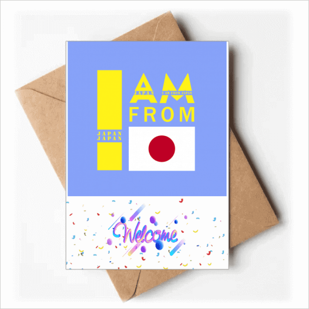 I Am From Japan Art Deco Fashion Welcome Back Greeting Cards Envelopes Blank