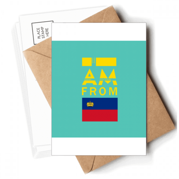 I Am From Liechtenstein Art Deco  Fashion Postcards Envelopes Blank Note Cards Mailing