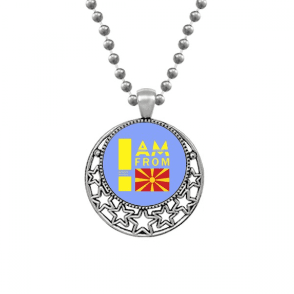 I Am From Macedonia Art Deco Fashion Necklaces Pendant Retro Moon Stars Jewelry