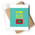 thumbnail image 1 of I Am From Maldives Art Deco  Fashion Postcards Envelopes Blank Note Cards Mailing, 1 of 4