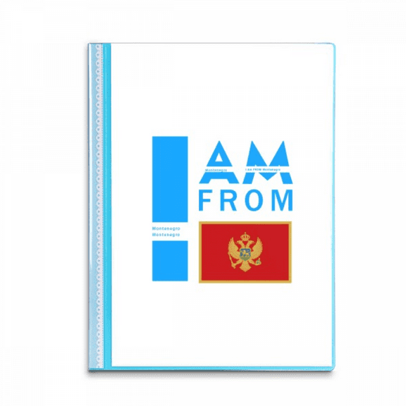 I Am From Montenegro Art Deco Fashion Book Sheet Protectors Portfolio Binder Folder