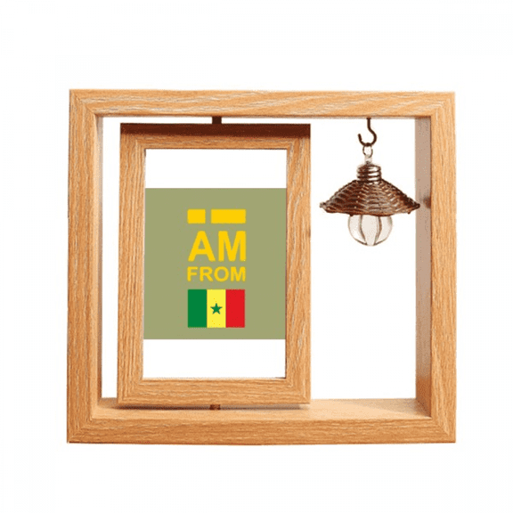 I Am From Nigeria Art Deco Fashion Wooden Rotating Picture Photo Frame 4x6