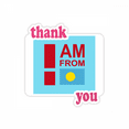 thumbnail image 1 of I Am From Palau Art Deco Fashion Thank You Stickers Quote Grateful, 1 of 3