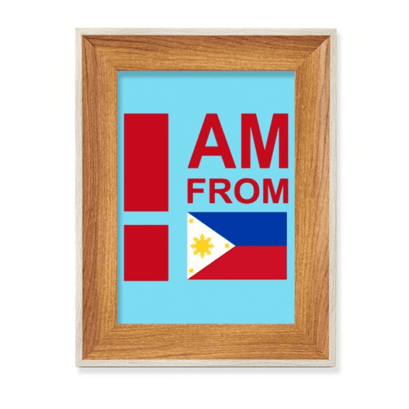 I Am From Philippines Desktop Wooden Photo Frame Display Picture Art Painting Multiple Sets