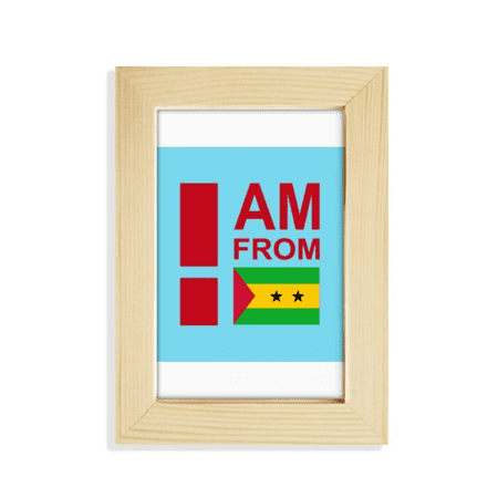 I Am From Sao Tome Principe Desktop Display Photo Frame Picture Art Painting 5x7 inch