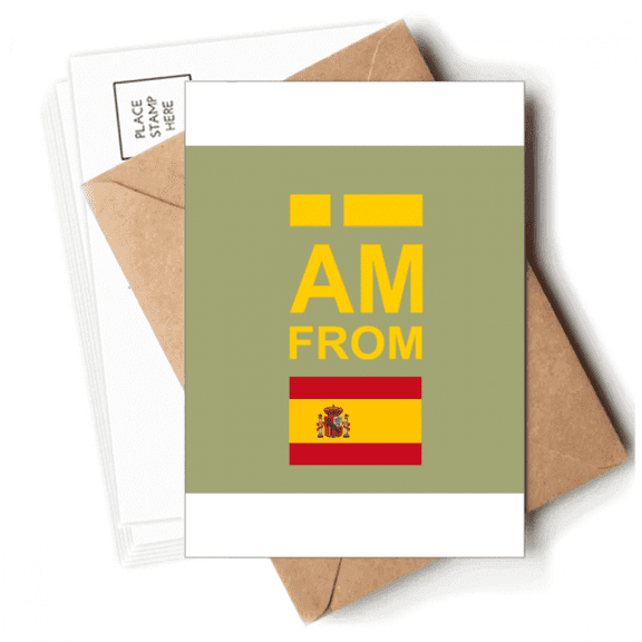 I Am From Spain Art Deco  Fashion Postcards Envelopes Blank Note Cards Mailing