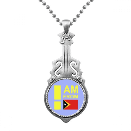 I Am From Timor Leste Art Deco Fashion Pendant Jewelry Music Guitar Torque Hangtag price history and forecast - Generic