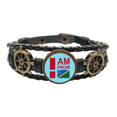 thumbnail image 1 of I Am From mon Islands Leather Braided Ocean Bracelet Wristband, 1 of 4