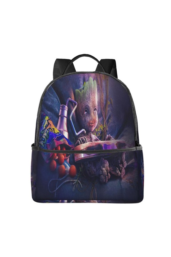 I Am Groot Backpack Book Bags Casual Daypack For Travel Work Office