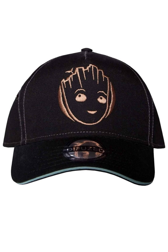 I Am Groot Baseball Cap 3D embroidered logo new Official Black Strapback