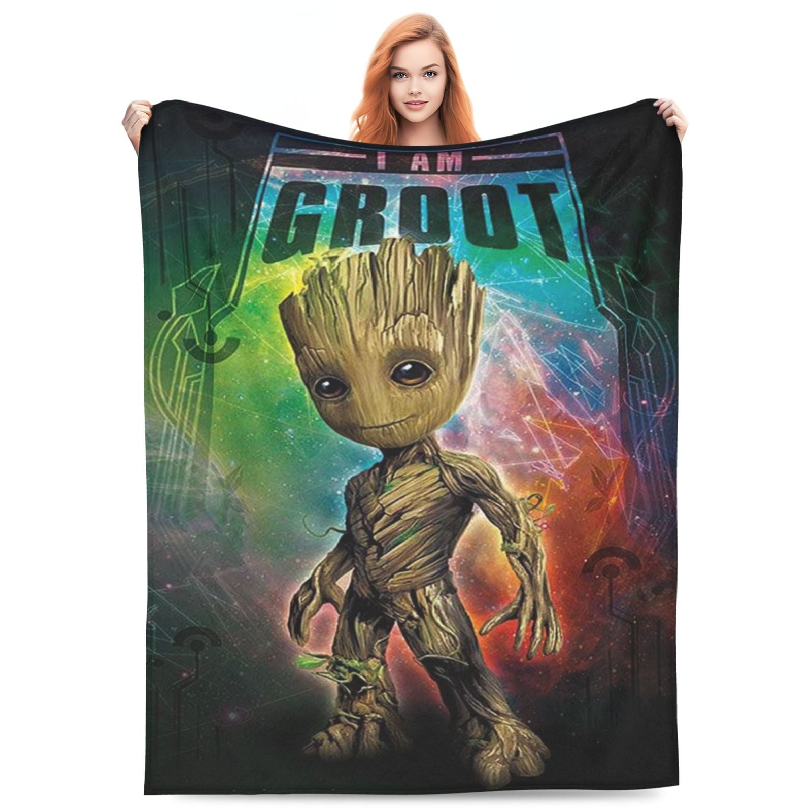 I Am Groot Fleece Throw Blanket For Couch Or Bed Plush Cozy Fuzzy Blanket 40 X30