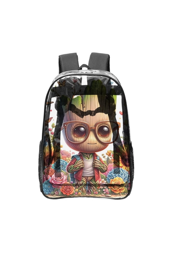 I Am Groot Pattern Transparent Backpack Lightweight And fashionable Showcasing Personality And Leading The Trend