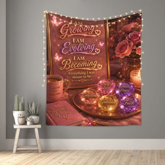 I Am Growing Evolving Tapestry Indian Wall Hanging Tapestries Room Decor for Bedroom Living Room Dorm 60X50inch