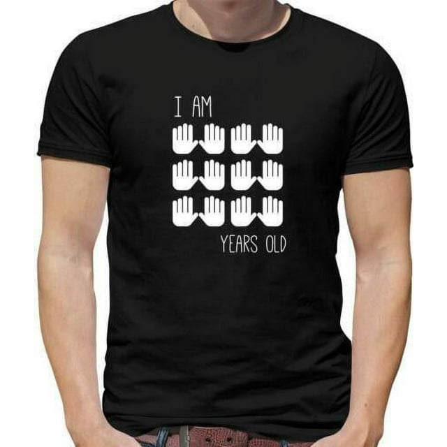 I Am Hand Logo 60 Years Old Mens TShirt 60th Birthday Age