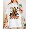 thumbnail image 1 of I Am Here Boos Shirt, Halloween Shirts Women, Funny Ghost Graphic Tee Tops, Retro Halloween Aesthetic, Halloween Party Shirt, Skeleton Shirt, 1 of 5