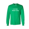 thumbnail image 1 of I Am Here To Get Lucky Patricks Day Gift Sarcastic Humor Novelty Men's Long Sleeve Shirts, 1 of 3