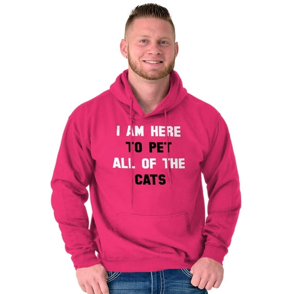 I Am Here to Pet All of the Cats Hoodie Sweatshirt Women Men Brisco Brands L