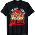thumbnail image 1 of I Am His Voice He Is My Heart Autistic Autism Awareness T-Shirt, 1 of 4