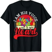 CORATO I Am His Voice He Is My Heart Autistic Autism Awareness T-Shirt