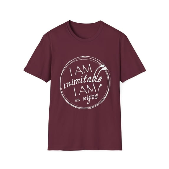 I Am Inimitable I Am An Original Self Esteem Introvert | Sarcasm | Hamilton Musical Vintage Unisex Softstyle T-Shirt
