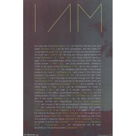 I Am Laminated Poster Print (24 x 36)
