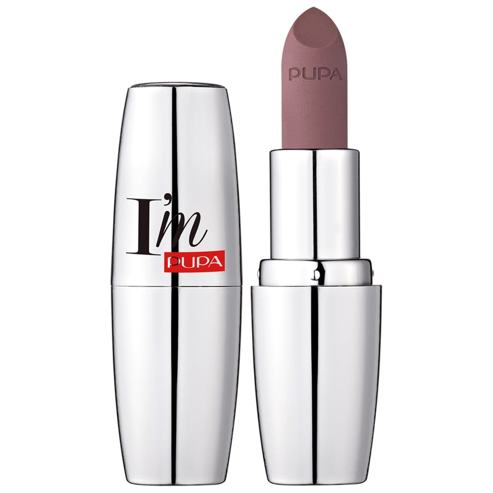 Pupa Milano I Am Matte Lippenstift 073 Irresistible Burgundy – Matte, Samtige Farbe, 0,123 Oz