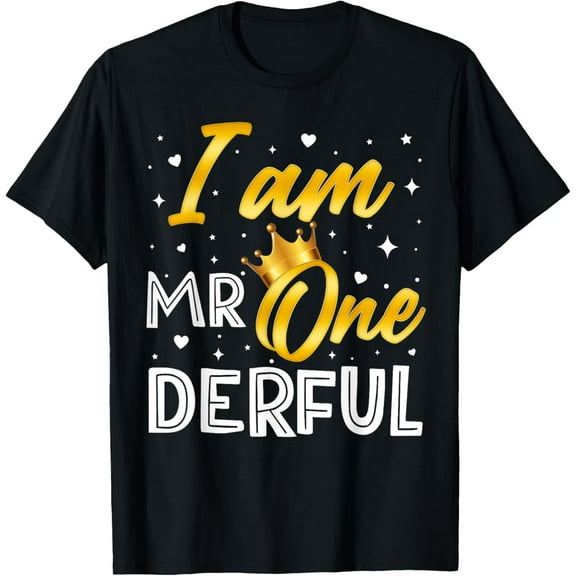 I Am Mr Onederful Happy 1st Birthday Party Matching Family T-Shirt mens t shirt，black，women，funny，misfits，men，journey