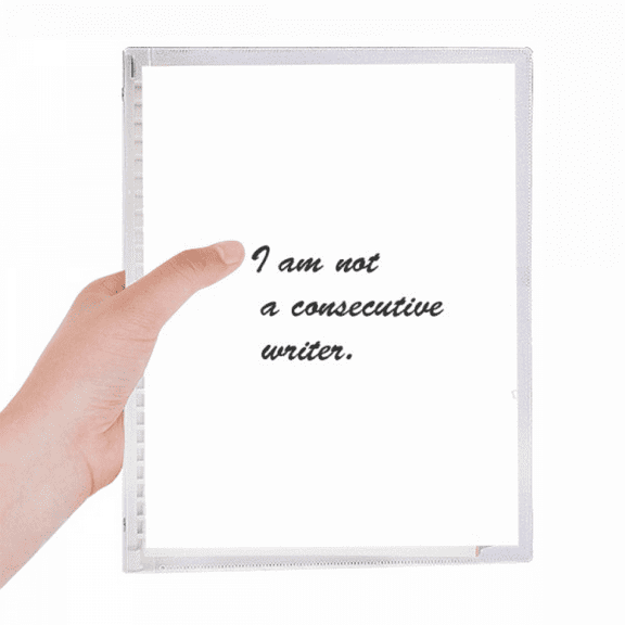 I Am Not A Consecutive Writer Quotes Notebook Loose Diary Refillable Journal Stationery