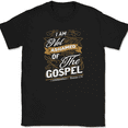 thumbnail image 1 of I Am Not Ashamed of The Gospel T-Shirt Christian Worship Jesus Bible Tee - Black, 4XL, 1 of 1