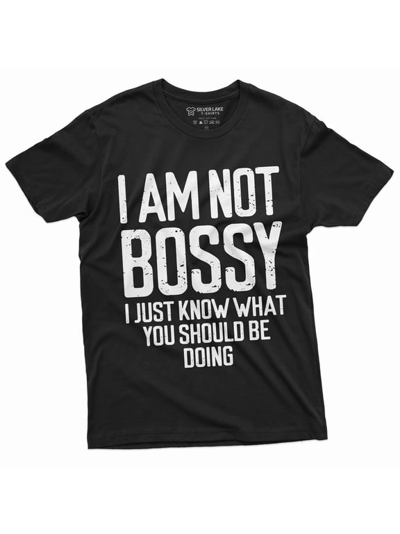 I Am Not Bossy T-Shirt Womens Mens Unisex Funny Boss Tee Shirt Manager Jobs Tee (Large Black)
