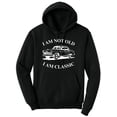 thumbnail image 1 of I Am Not Old I Am Classic Printed Hoodie Vintage Car Polycotton Pullover Hooded Sweatshirt (Black, Large), 1 of 22