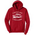 thumbnail image 1 of I Am Not Old I Am Classic Printed Hoodie Vintage Car Polycotton Pullover Hooded Sweatshirt (Red, Large), 1 of 22