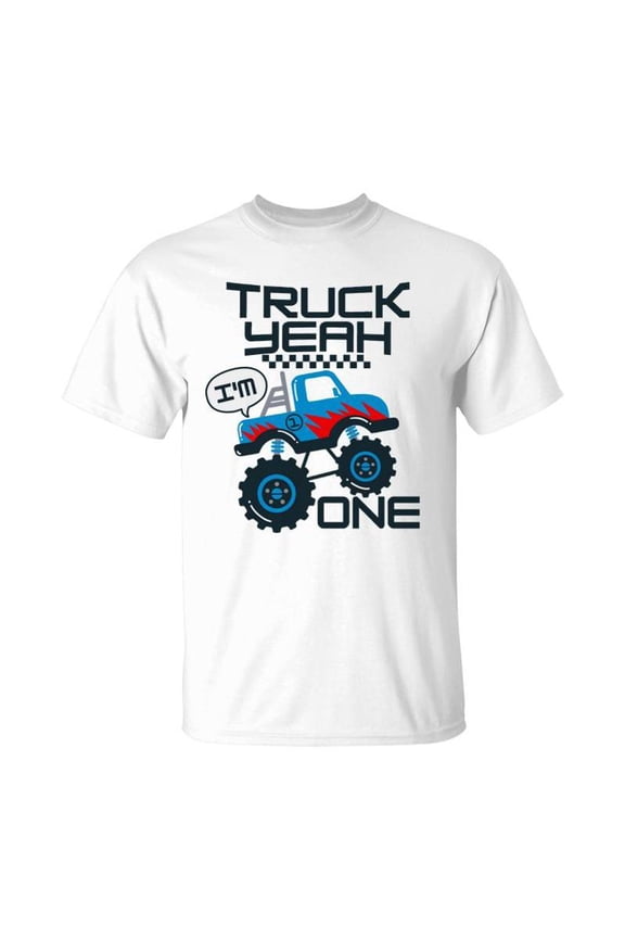 I Am One 1St Birthday Truck Yeah One Boy TShirt