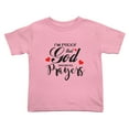 thumbnail image 1 of I Am Proof That God Answers Prayers Cute Toddler Tshirts for Boys Girls (Pink, 3T), 1 of 5