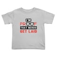 thumbnail image 1 of I Am Proof That Nerds Get Laid Funny Toddler T-Shirts for Boys Girls (Gray, Youth S), 1 of 5