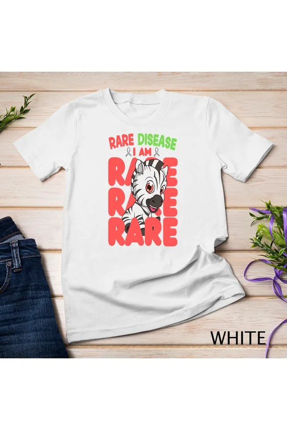 I Am Rare Disease Awareness Shirt Zebra Ribbon Unisex Tshirt