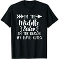 thumbnail image 1 of I Am Reason We Have Rules Middle Adult 3 Sisters Matching T-Shirt, 1 of 3