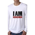 thumbnail image 1 of I Am Redeemed - Proud Religion Design Men's Long Sleeve Grey T-Shirt, 1 of 2