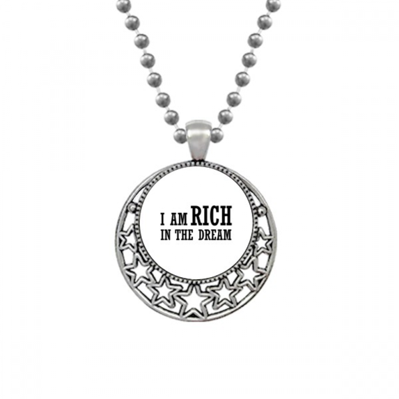 I Am Rich In The Dream Art Deco Fashion Necklaces Pendant Retro Moon Stars Jewelry