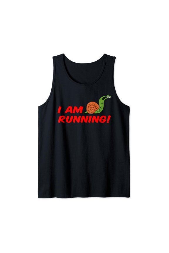 I Am Running Slow Snail Runner Tank Top Size S-3XL