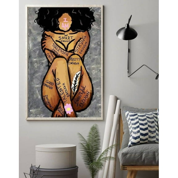 I Am Smart Strong Beautiful Successful Pretty Black Women Black Girl Black Poster Best Gift Poster Wall Decor Art 17D 11 x 17 Inch Poster