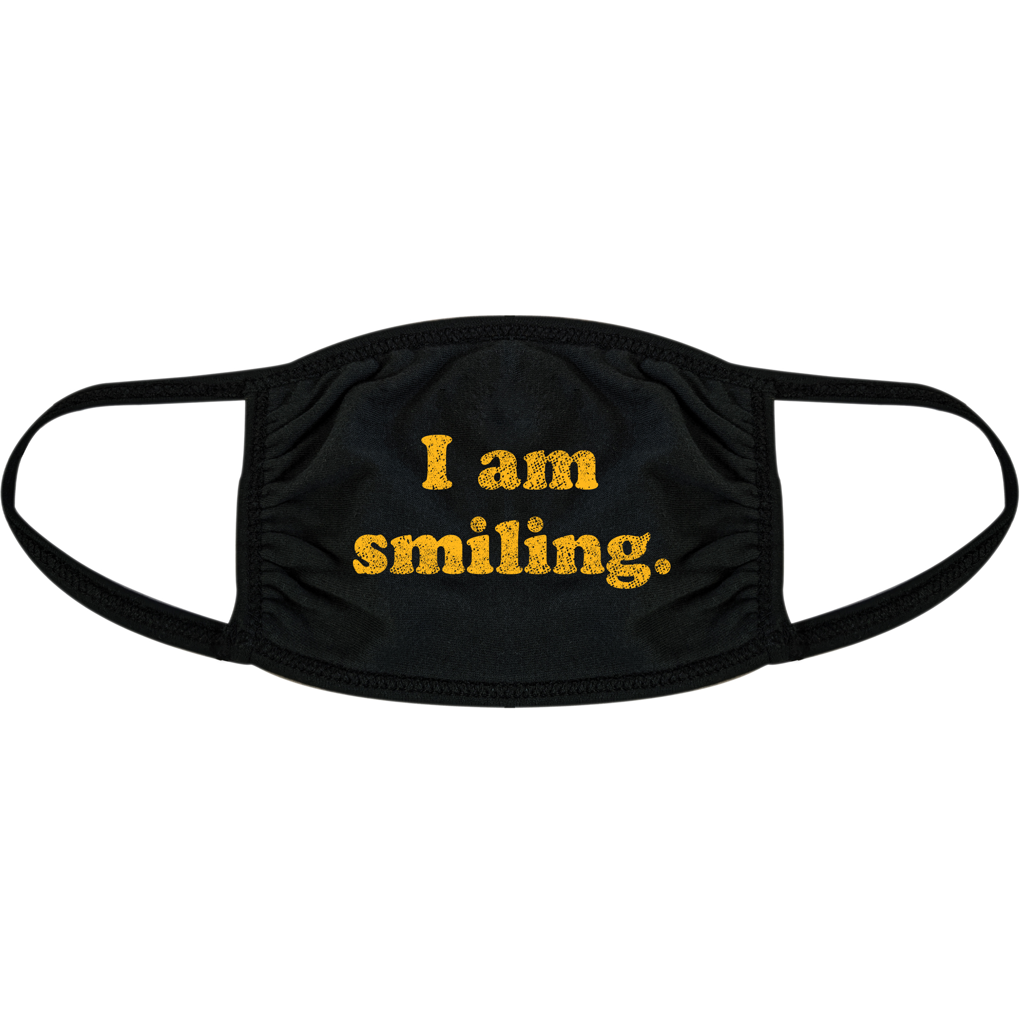 I Am Smiling Face Mask Funny Happy Face Novelty Graphic Nose And Mouth Covering - image 1 of 8