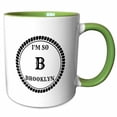 thumbnail image 1 of 3drose, I Am So Brooklyn, 11oz Two-tone Green Mug, 1 of 6