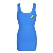 I Am Star Fleet Star Trek Blue Mighty Fine Juniors Babydoll Costume Tank Top